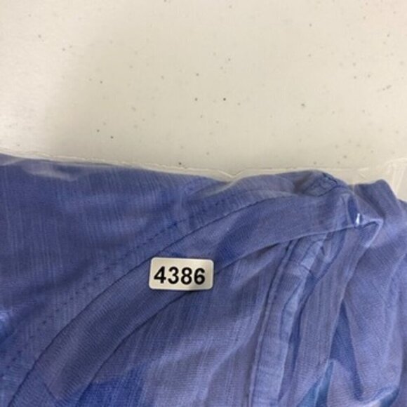 Mododoc Knotted Twist Front Top Womens Large Purple Short Sleeves Boxy - Picture 7 of 7